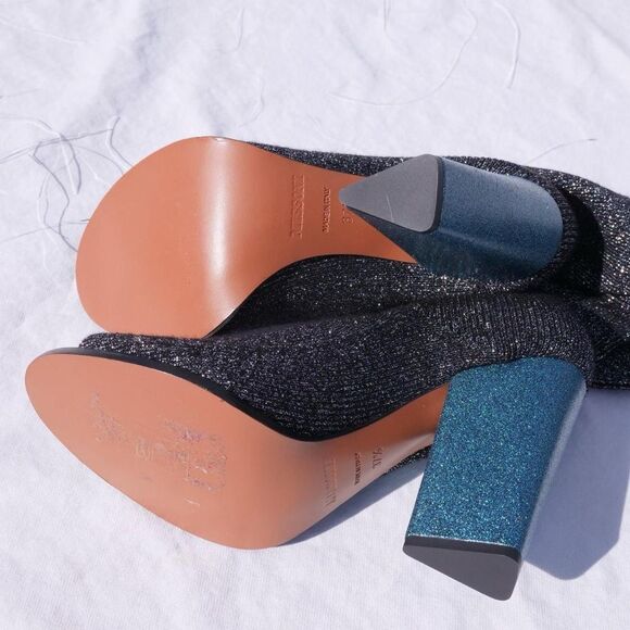 Missoni sparkle knit over the knee peep toe sock boots - Picture 4 of 9